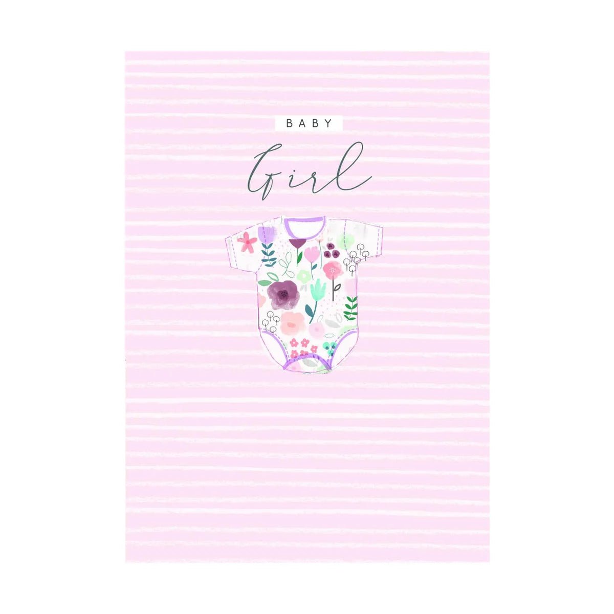 Baby Girl Vest - Greeting Card - Baby