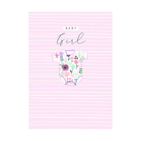Baby Girl Vest - Greeting Card - Baby