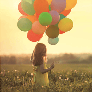 Balloons In The Field - Greeting Card - Blank