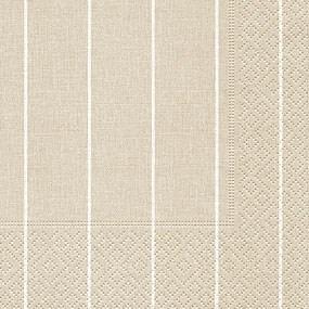 Beige & White Stripe - Paper Napkins