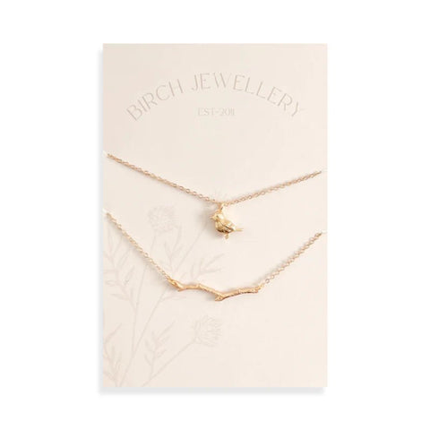 Bird & Branch Necklace Set