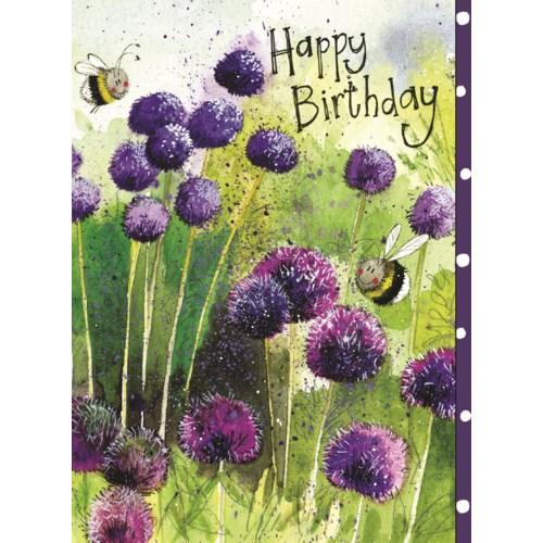 Birthday Alliums - Greeting Card - Birthday