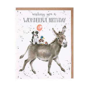 Birthday Donkey - Greeting Card - Birthday
