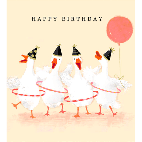 Birthday Geese - Greeting Card - Birthday