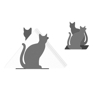 Black Cat Napkin Holder