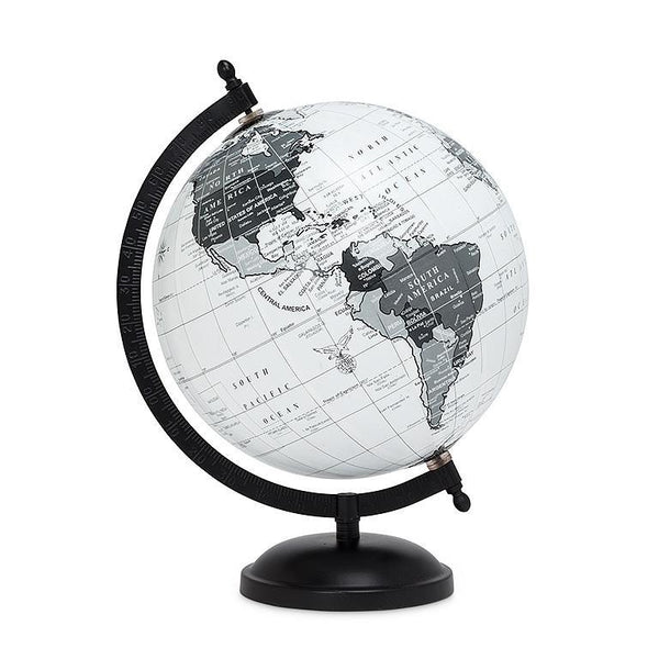 Black & White Globe on Stand