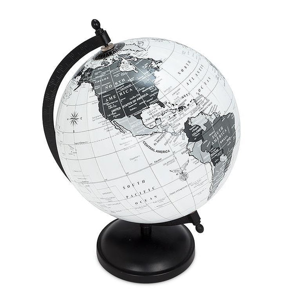 Black & White Globe on Stand