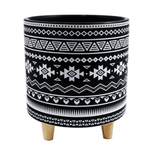 Black & White Planter With Legs