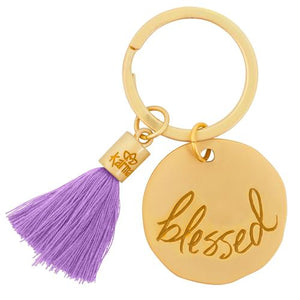 Blessed Round Tassel Keychain