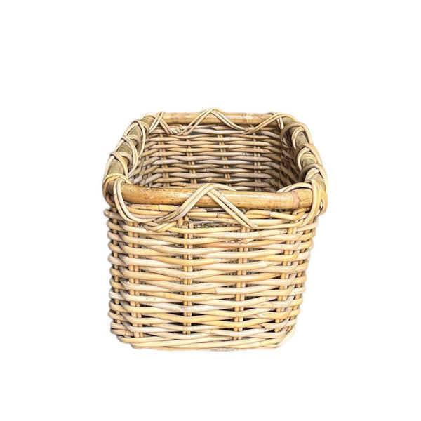 Blonde Rectangular Vintage Basket