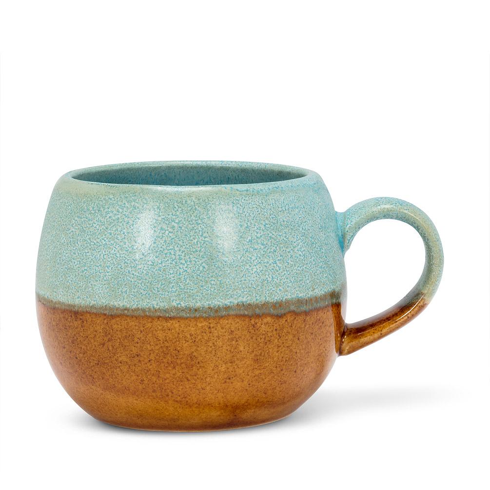 Blue & Brown Tri-Colour Ball Mug