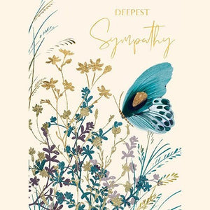 Blue Butterfly - Greeting Card - Sympathy