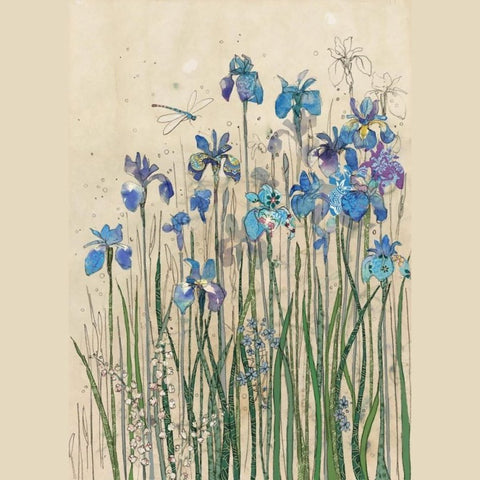 Blue Irises - Greeting Card - Blank