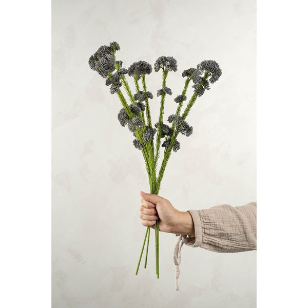 Blue Pom Pom Floral Spray