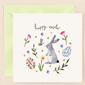 Bunny & Bee - Greeting Card - Easter