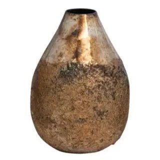 Burnt Gold Finish Metal Vase