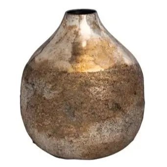 Burnt Gold Finish Metal Vase