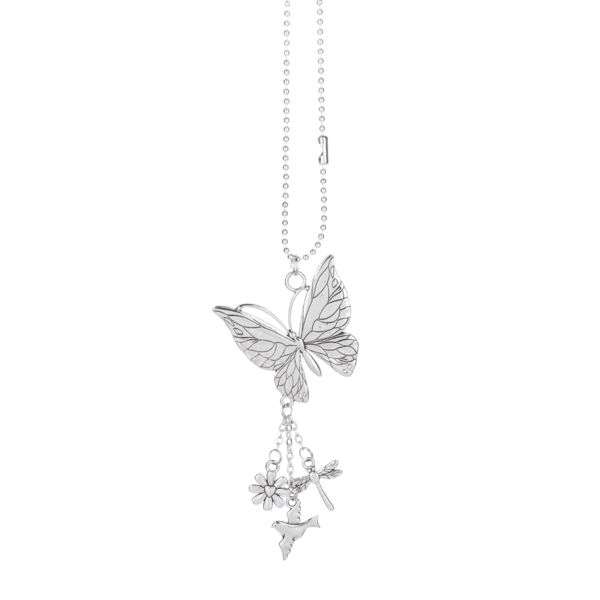 Butterfly - Silver Car Charm