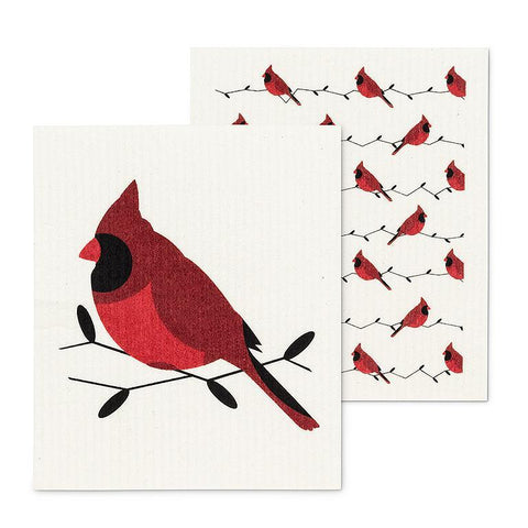 Cardinals Swedish Dishcloths - Set of 2