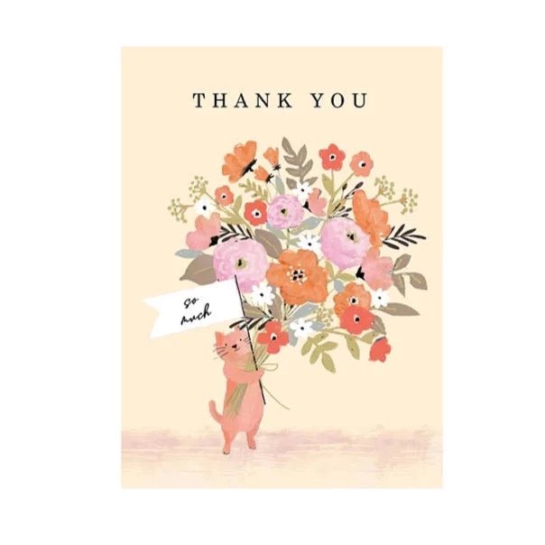 Cat Bouquet - Greeting Card - Thank You