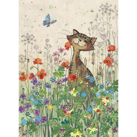 Cat In Meadow - Greeting Card - Blank