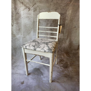 Chair with Grey & White Patterned Seat
