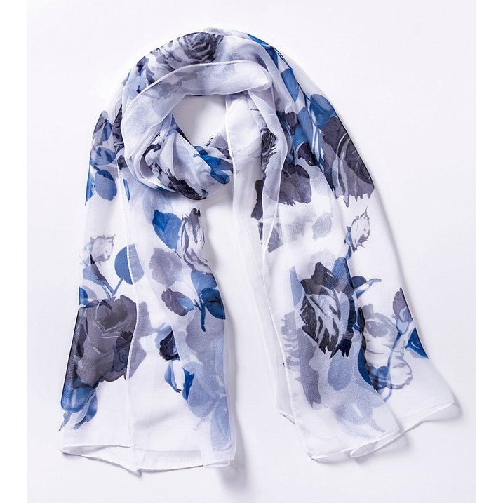 Chiffon Scarf - Rose Garden