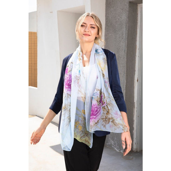 Chiffon Scarf - Spring Garden