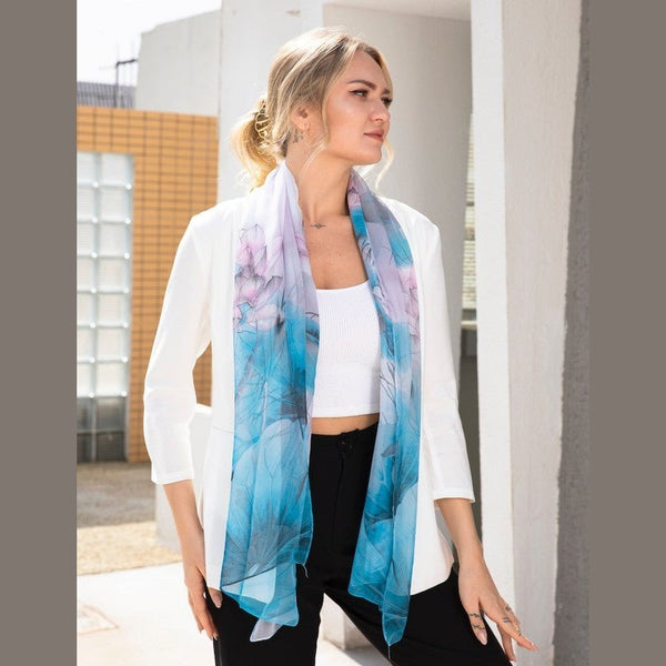Chiffon Scarf - Water Lillies