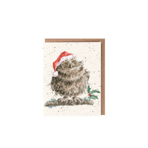 Christmas Owl - Enclosure Greeting Card - Christmas