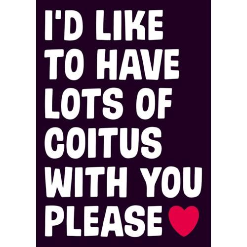 Coitus With You - Greeting Card - Anniversary
