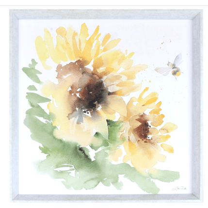 Colourful Flowers II - Framed Stucco Print