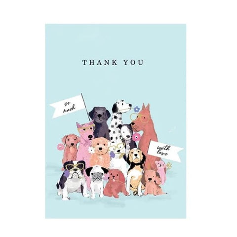 Crowd Of Dogs - Greeting Card - Thank You