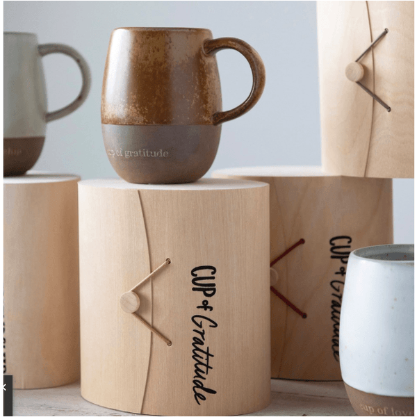 Cup Of Gratitude Stoneware Mug With Gift Box