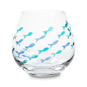 Cut Fish Stemless Wine Glass