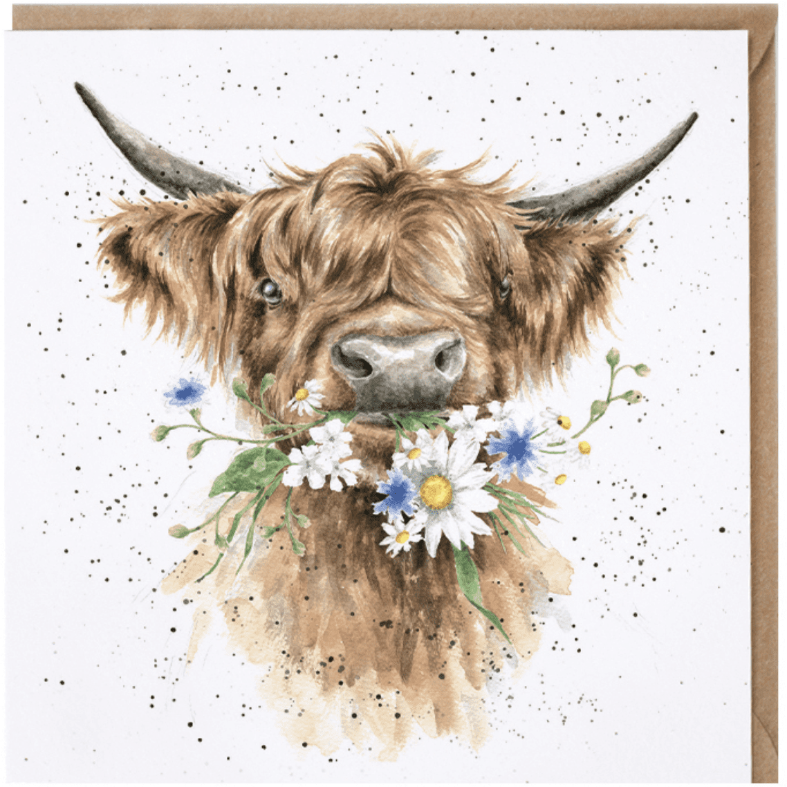 Daisy Cow - Greeting Card - Blank