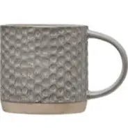 Debossed Stoneware Mug