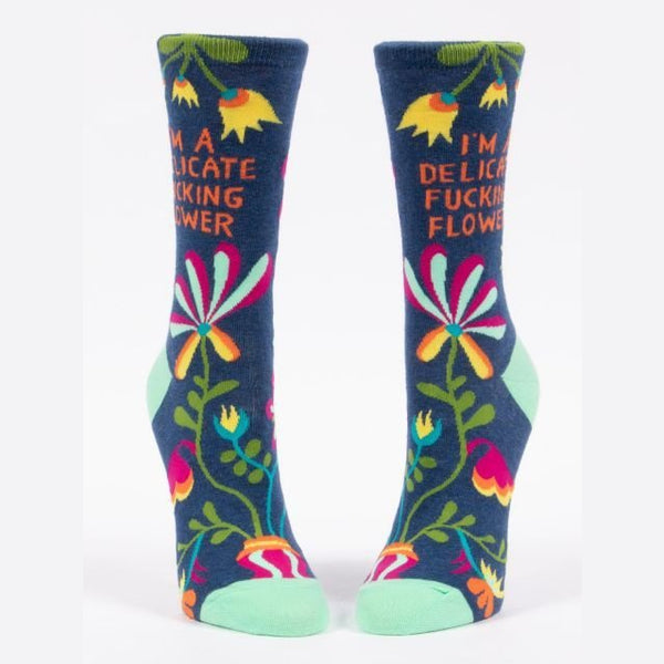 Delicate Fucking Flower Women's Crew Socks