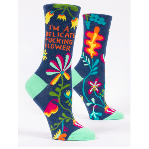 Delicate Fucking Flower Women's Crew Socks