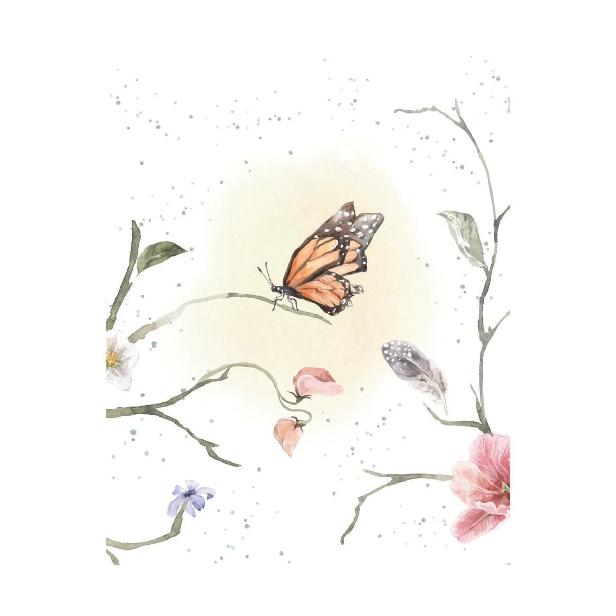 Delicate Landing - Enclosure Greeting Card - Blank