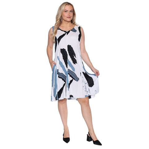Denise Abstract Print Dress