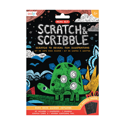 Dino Days Scratch & Scribble Mini Scratch Art Kit