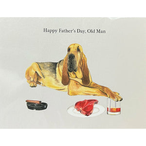 Dog, Steak, Whiskey, Cigar- Greeting Card - Father's Day