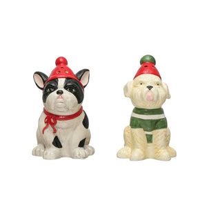 Dogs With Winter Hats Salt & Pepper Shakers