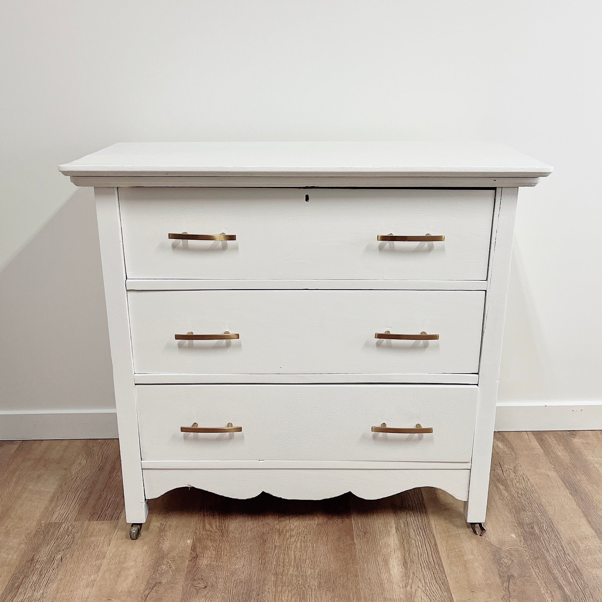 Dresser With Modern Gold Handles