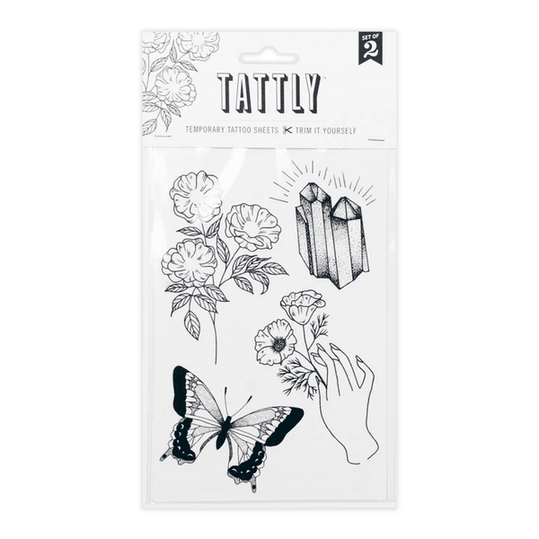 Earthy Gems Temporary Tattoo Sheet