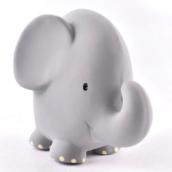 Elephant Organic Natural Rubber Rattle, Teether & Bath Toy