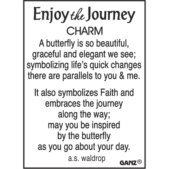 Enjoy the Journey Butterfly Charm