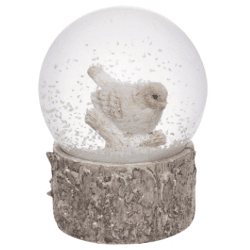 Eva Frosted Bird Snow Globe