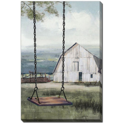 Farmhouse Swing - Hand Embellished Canvas